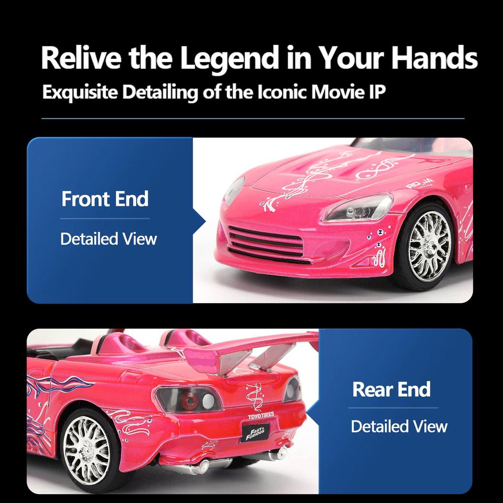JADA Fast & Furious 25th Anniversary 1:32 Die-cast Collection–Mitsubishi Eclipse/Toyota Supra/1970 Dodge Charger/Honda S2000