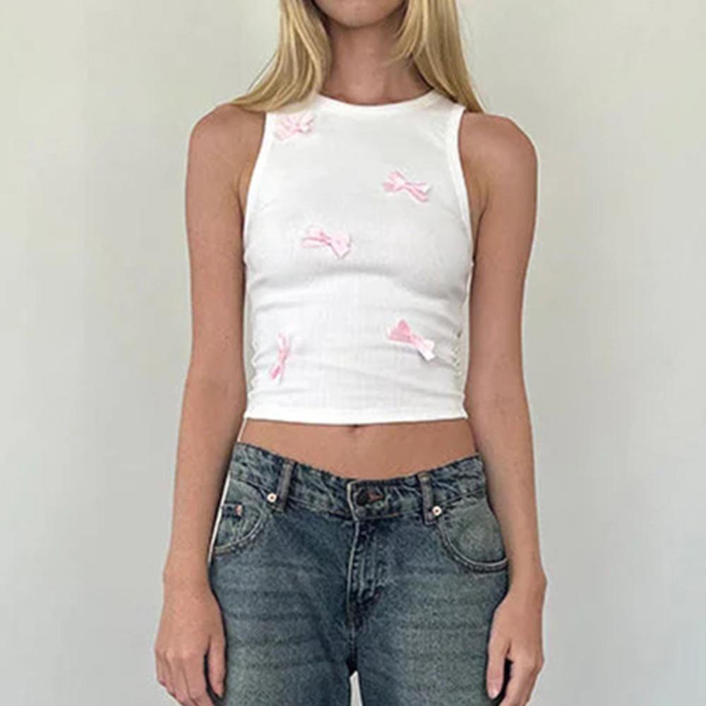 

Майки Balletcore Bow Vest Вязаный женский бант-майка Удобная для девочек L