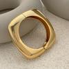 Punk Hip Hop Water Drop Cuff Wide Bangles Vintage Gold copper Color Geometric Square Spring Bangles Women Bracelets Jewelry