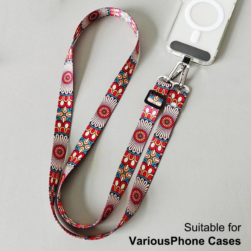 Adjustable Mobile Phone Lanyard Crossbody Neck Strap Hanging Cord Key Anti Loss Rope With Gasket Universal For All Phone Case