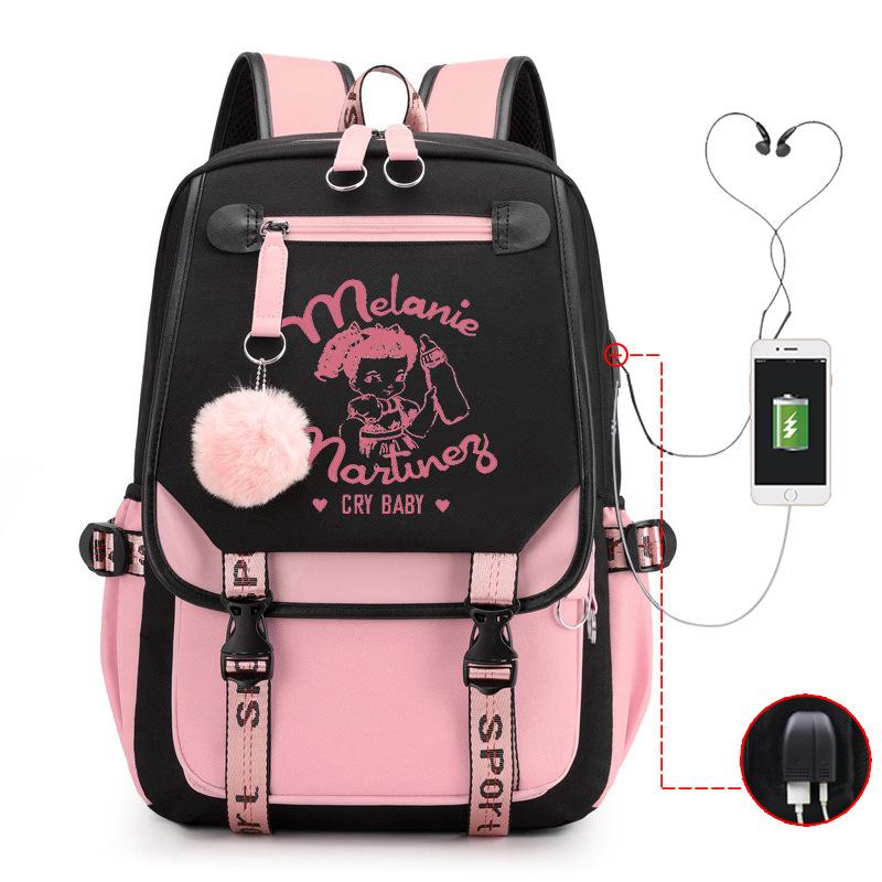 Peripheral Printed Backpack Female Fashion Student Multifunctional Casual School Bag