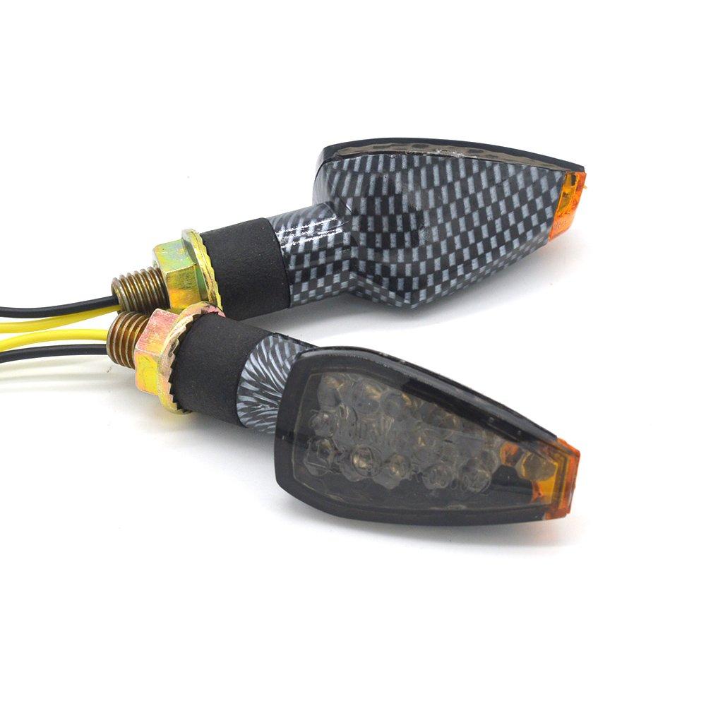 evomosa Turn Signal Lamp, Turn Light, LED, Motorcycle, Double-sided Luminous, Universal, Front and Back,