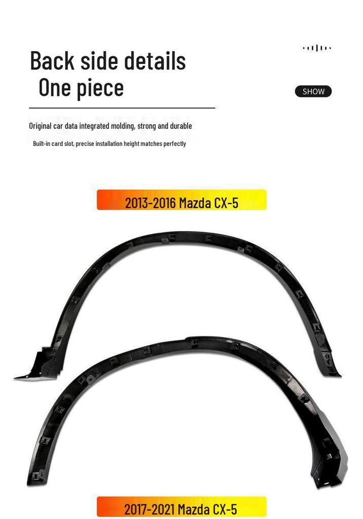 Mazda CX-5 (2013-2024) Wheel Arch Trim & Anti-Scratch Fender Strips for Front & Rear