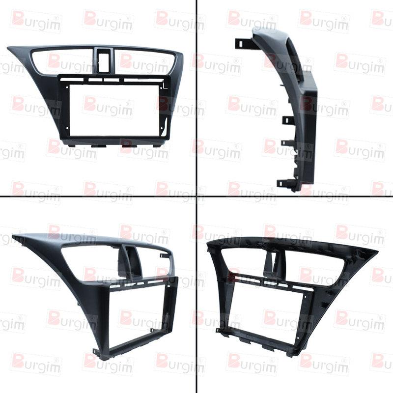 Car Radio Fascias Frame For Honda Civic 9 FK 2011-2017 an 9 Inch Stereo Panel Harness Power Cable Adapter Canbus Decoder