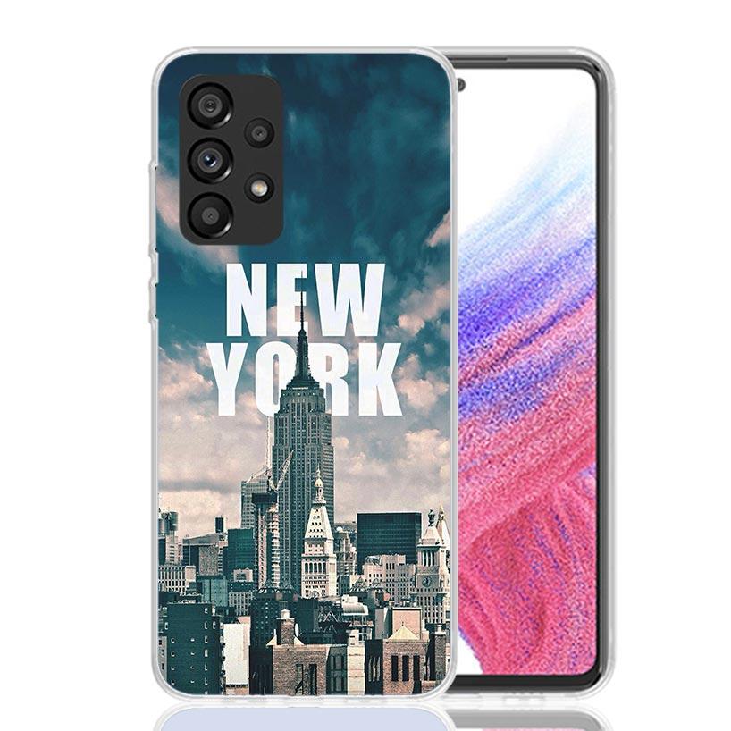NYC New York City Phone Case For Samsung Galaxy A13 A14 A15 A16 A53 A54 A55 A56 A33 A34 A35 A36 A23 A24 A25 A26 A05S A04S A73 A1