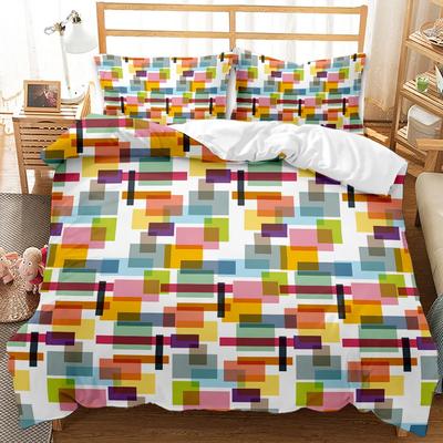 Copripiumino Geometria Pittura Astratta ad Acquerello Per Piumino Trapunta Tutte le Stagioni Misura Matrimoniale Queen King Poliestere Copripiumino