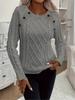 Autumn-Winter European American Loose Casual Women's Knit Pullover Sweater