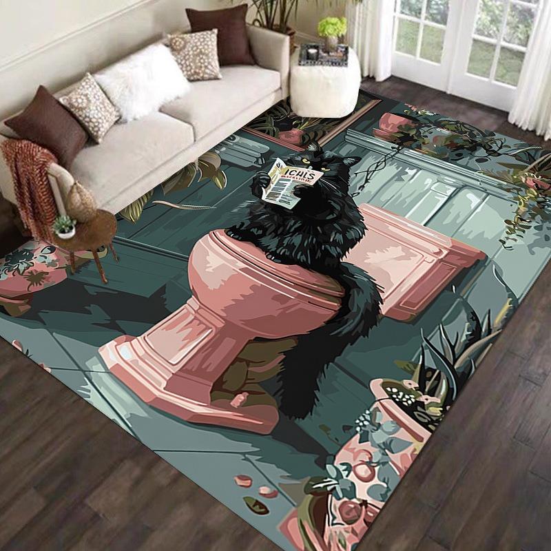 Painting Style Animals Pattern Carpet for Home Living Room Bedroom Sofa Doormat Decor Large Area Rug Non-slip Floor Mat Fashion