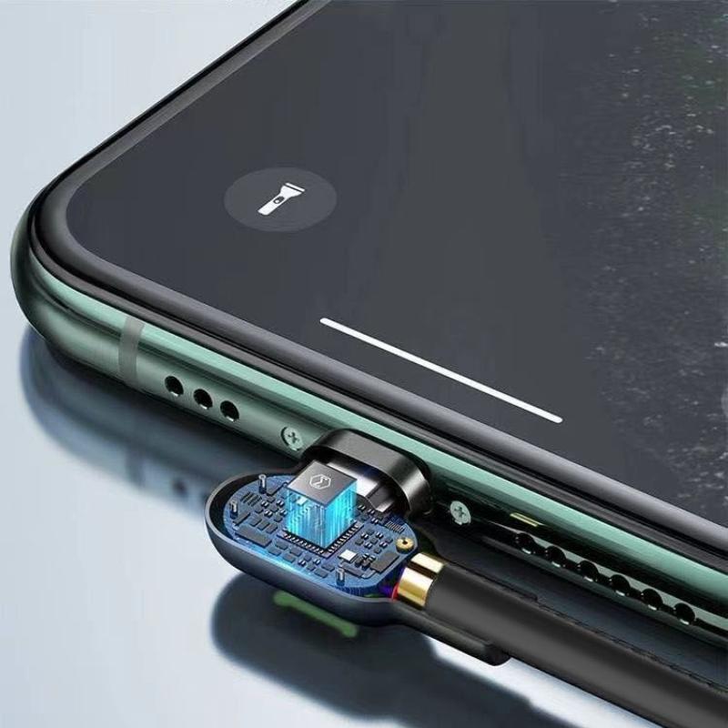 1 Stück 90-Grad-Winkel Auto USB C auf Typ C Schnellladekabel 6A Kurzes Spiral-Datenkabel für Telefon Xiaomi Ladekabel