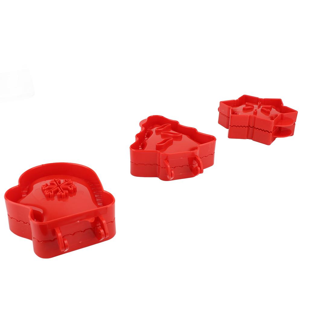 3pcs Pocket Pie Snowflake Mitt Xmas Tree Shape Press Dough Presser Pocket Pie Maker Set for Xmas Par