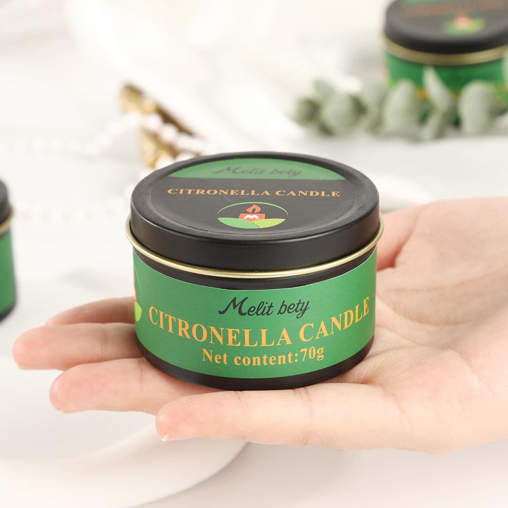 4 Tin Tin Cans Scented Citronella Candles for Home and Outdoor Plant Soy Wax Scented Candles