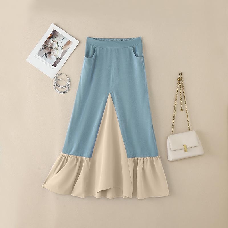 ZANZEA Women Casual Splice Ruffles Loose Long Skirts
