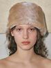 Шапка Poejidam Petit Fur Meatel Hat цвета Mocha Powdery