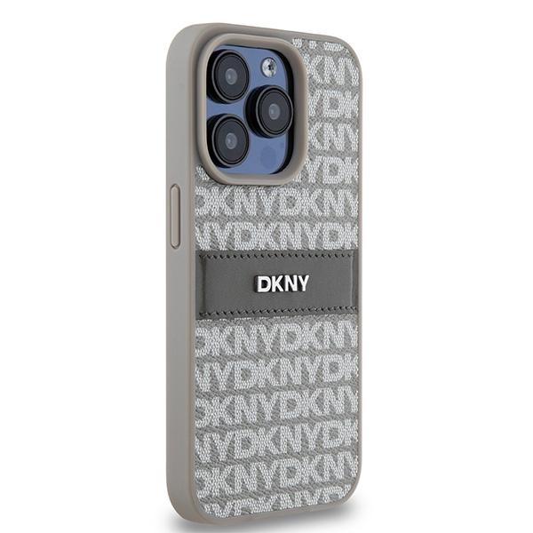 Dkny Dkhcp15Xprthsle Iphone 15 Pro Max6.7 Beige/Beige Hardcase Leather Mono Stripe & Metal Logo