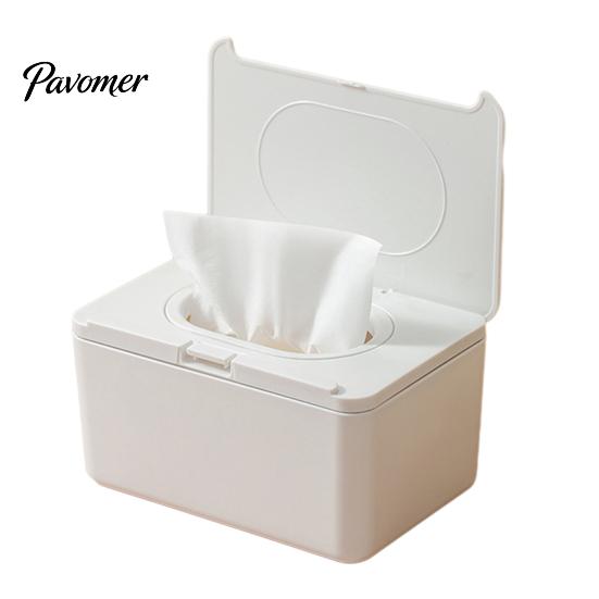 Dust Proof Tissue Storage Wipes Dispenser, Refillable with Buckle-Sealed Cover Box, Moisture Lock Wet Wipe Holder Dustproof Easy Pull Pouch