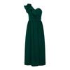 Women One Shoulder Sleeveless Maxi Dress with Side Slit and Ruffle Detail Elegant Evening Gown for Casual and Formal Occasions