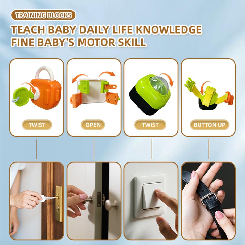 2in1 Baby Busy Ball Cute Car Toys Montessori Education Learning Toys Sensory Soothing Finger Action Fine Training Toy Baby Gifts