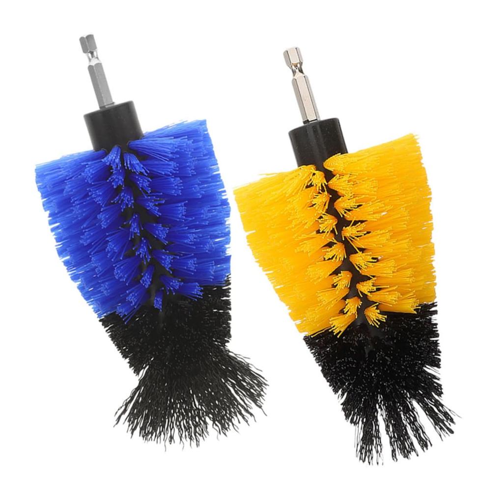 TOPPERFUN 2pcs Clean Brush Head Drill Wheel Cleaning Brush Cleaning Scrub Brush They Detail
