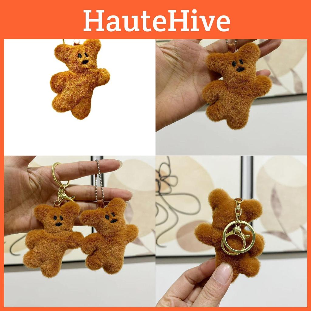 Adorable Plush Teddy Bear Keychain Soft Stuffed Animal Doll Cute Gift