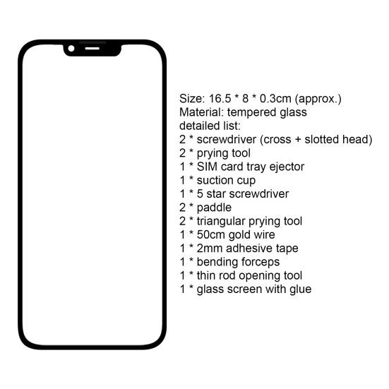 Professional Accurate Phone Front Glass Lens Screen Replacement for iPhone 13/13 Mini/13