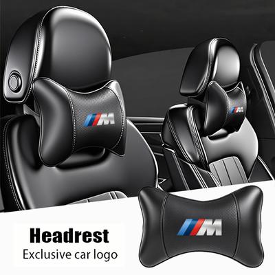 Car Seat Headrest Auto Logo Neck Pillow Accessories Sticker For M E46 E90 E60 F30 F10 E39 E36 F20 G30 G20 E87 E92 E91 E30 X5 Pdzr82