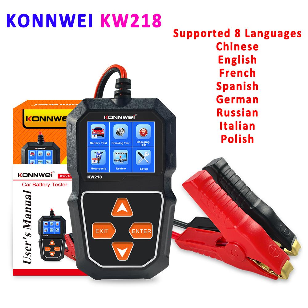 

KONNWEI KW650 Car Battery Tester KW218 6V 12V Motorcycle Auto Analyzer 100-2000CCA Car Moto Cranking Charging Test Tool PK KW510 KW218