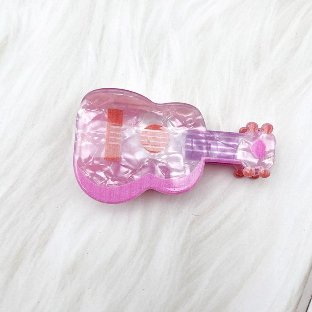 Guitar Creative Hair Claw Acrylic Cute Hair Claw Personalized Cartoon Animal Shark Clip  Travel