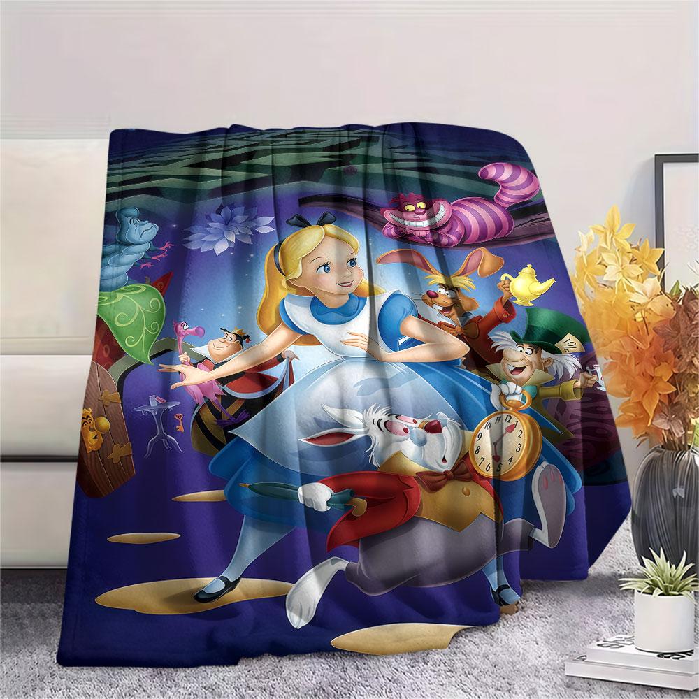 1PC Alice Wonderland Tale Blanket, High quality Comfortable for All Seasons, Home Decor, Warmth and Comfort