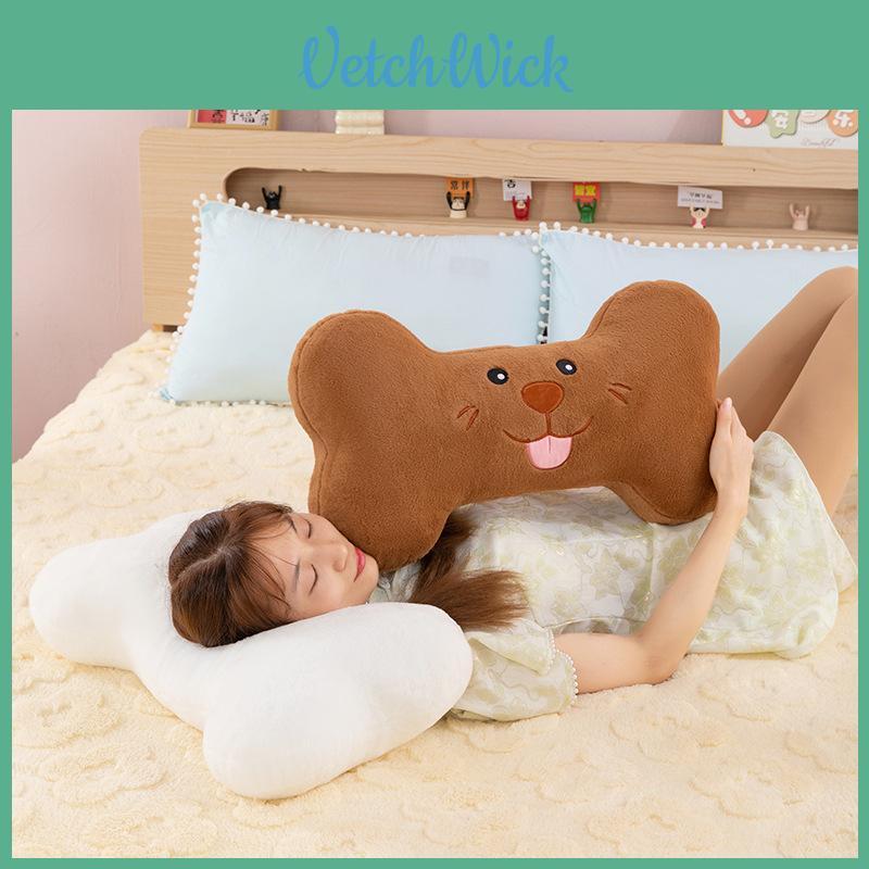 Cartoon Dog Bone Shaped Plush Pillow Gift For Kids And Teens