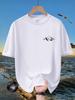 Fishing Lover Heartbeat TShirt FisherUnisex and Bass Silhouette Print Casual Loose Fit Short Sleeve Tee