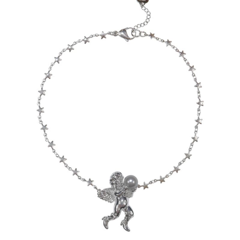 HURJABOYACC Angel In Cowboy Boots Necklace
