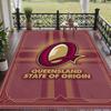 Soft Floor Carpet Queensland Maroons Pattern Area Rug Decorative Mat For Home Room Decoration