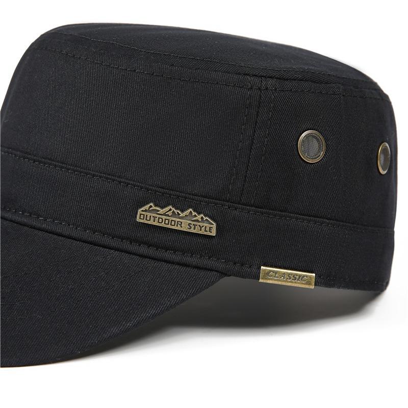 New single hat flat top hat men's spring and autumn trendy fashion casual short brim cap