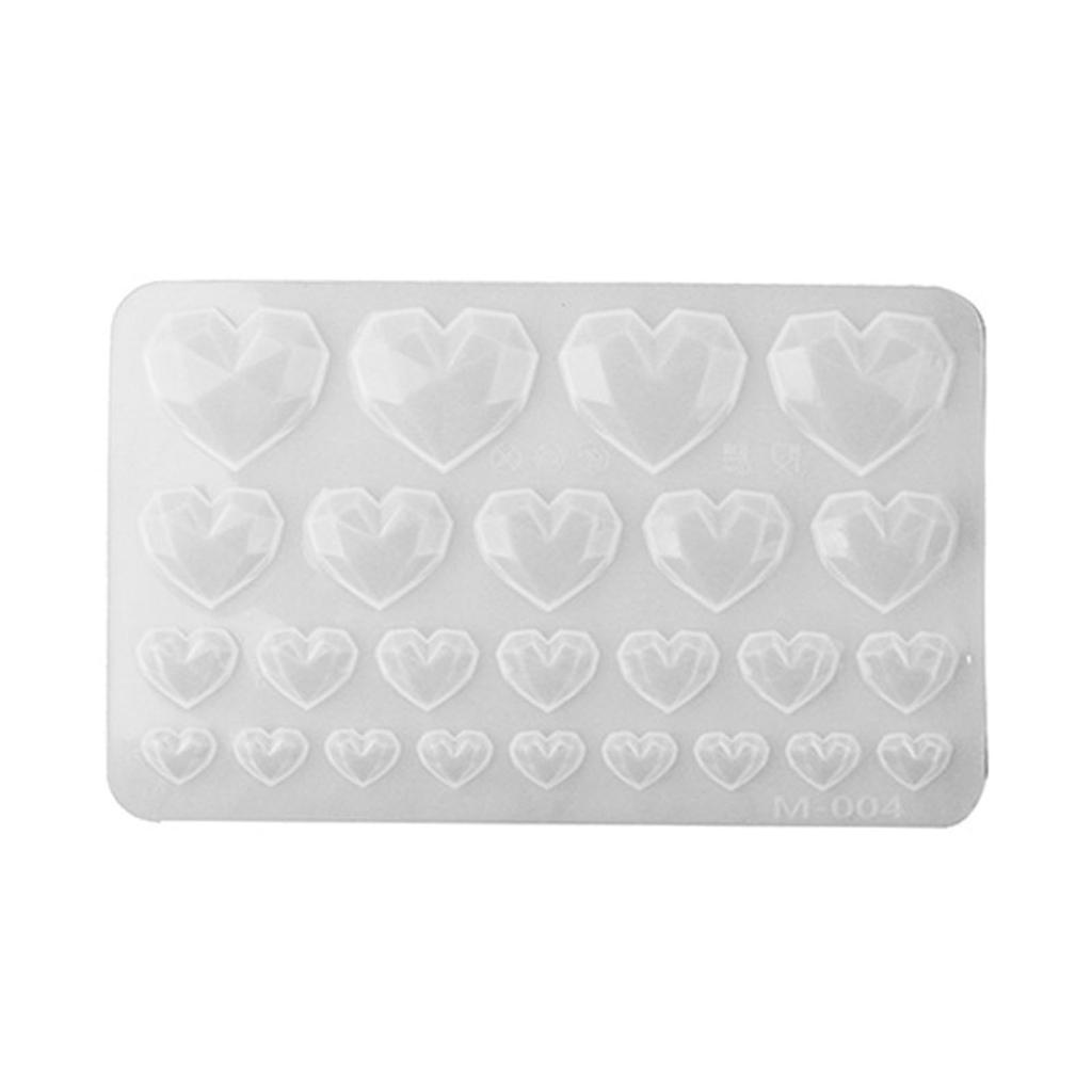 Crystal Epoxy Resin Mold Heart Shaped Earrings Pendants Casting Mold Silicone Mould DIY Crafts Jewelry Making Tools