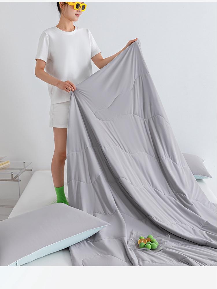 Class A Soybean Fiber Summer Quilt - Solid Color, Simple Style, 200x230x250cm for Home or Dorm