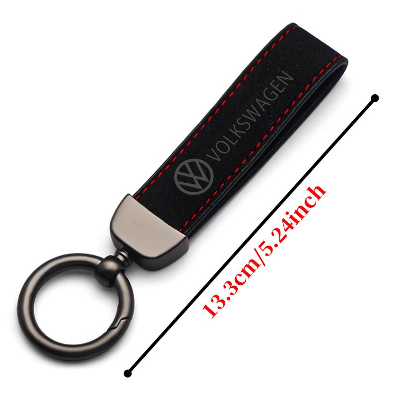 Car Metal Key Chain Keyrings Braided Rope Key Cover Sticker For VW Golf Polo Jetta Tiguan Passat Touran Beetle Polo Key ChainNI1