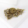 High-End Retro Brooch, Ancient Gold Colored Diamond Alloy Brooch, Diamond-Encrusted Brooch Pin Buckle Accessories
