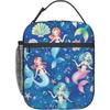Reusable Mermaid Lunch Box For Kids Girls Boys Women Adult, Insulated Cute Seashell Lunch Bag,Polyester Cooler Ocean Handbags Ca