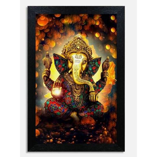 @ Ganapati Lord Framed Painting Zr158-60%Off