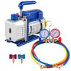Pompa del Vuoto SIHAO 1.8-4.8CFM con Manometri Refrigerante AC HVAC Refrigerazione