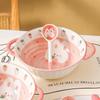Cute Cartoon Ceramic Double Handle Bowl