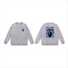 Unisex lässiger übergroßer Rundhals-Pullover mit Schriftzug-Print leichter Baumwoll-Hoodie