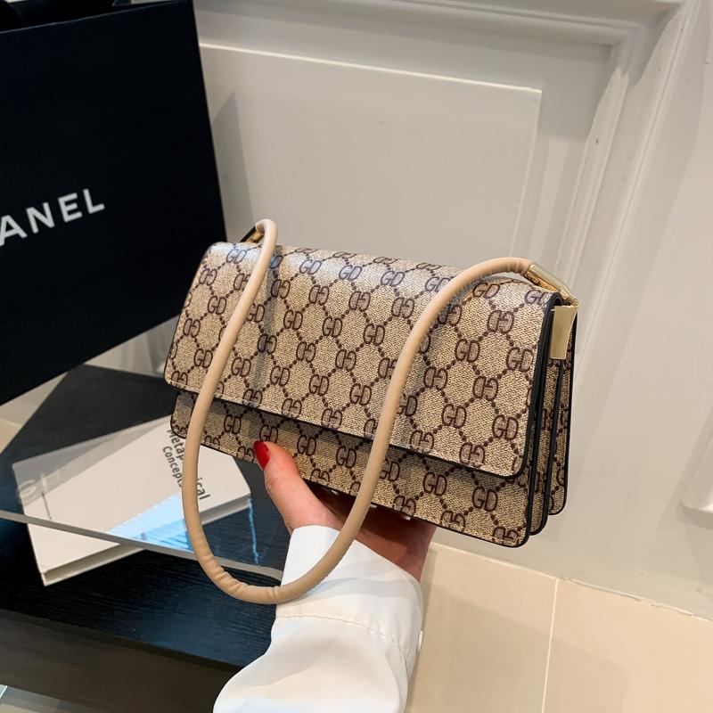 

Сумка новая с принтом ретро-цветок сумка через плечо сумки повседневная мода иностранный стиль маленькая квадратная сумка сумка подмышкой