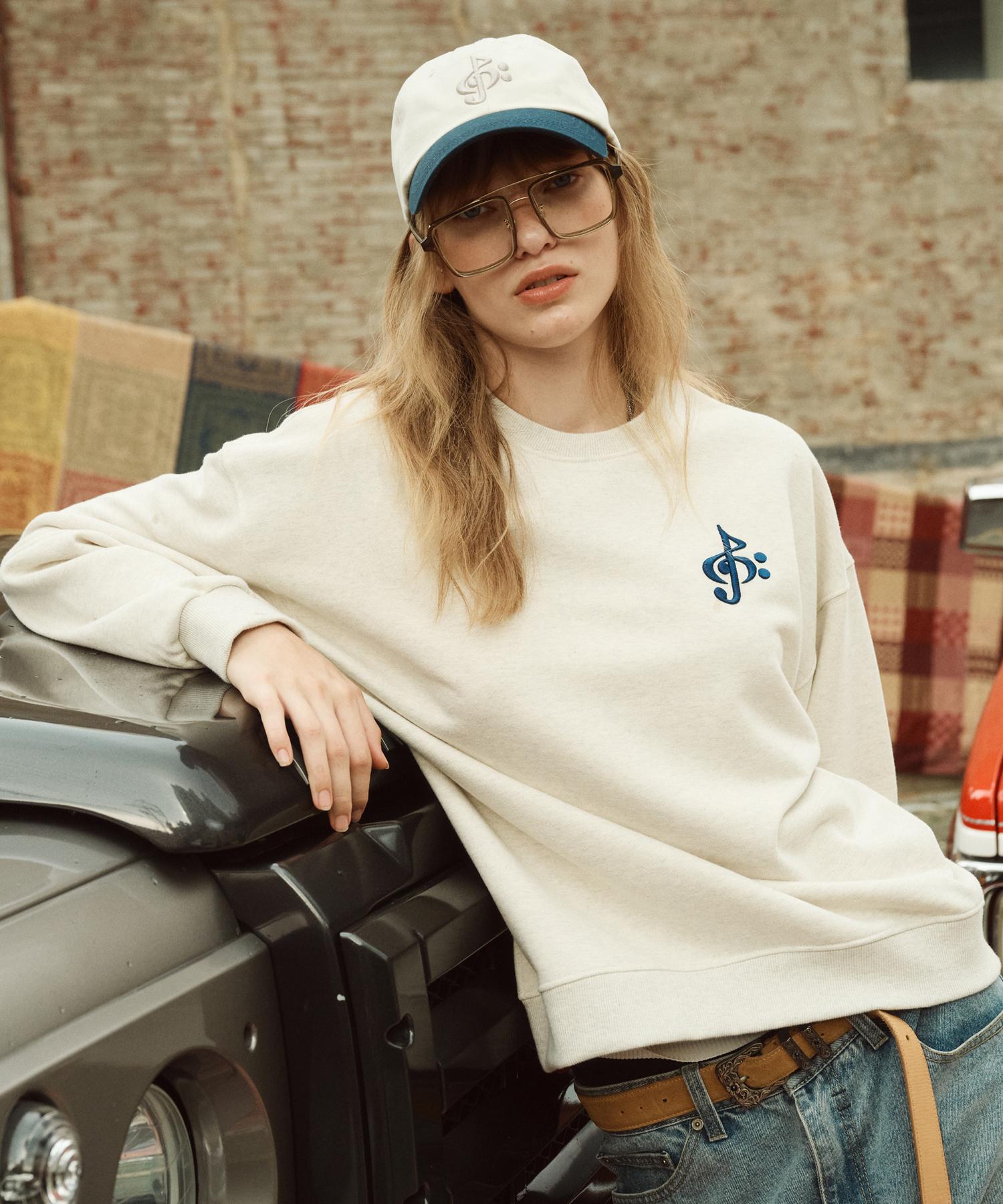 2113 Studio Music Note Logo Sweat Ivory Womens Ivory