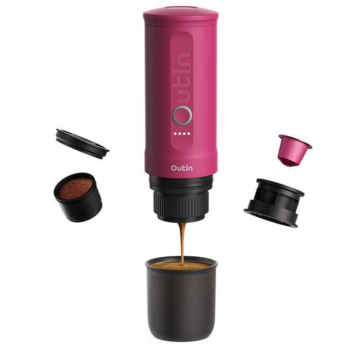 Tragbare Kaffeemaschine - Outin - Nano - 7500 mAh - 20 bar - Rot