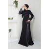 Women's Clothing Evening Dress Fashion Sequin Detailed Fish Dress 2710 Black