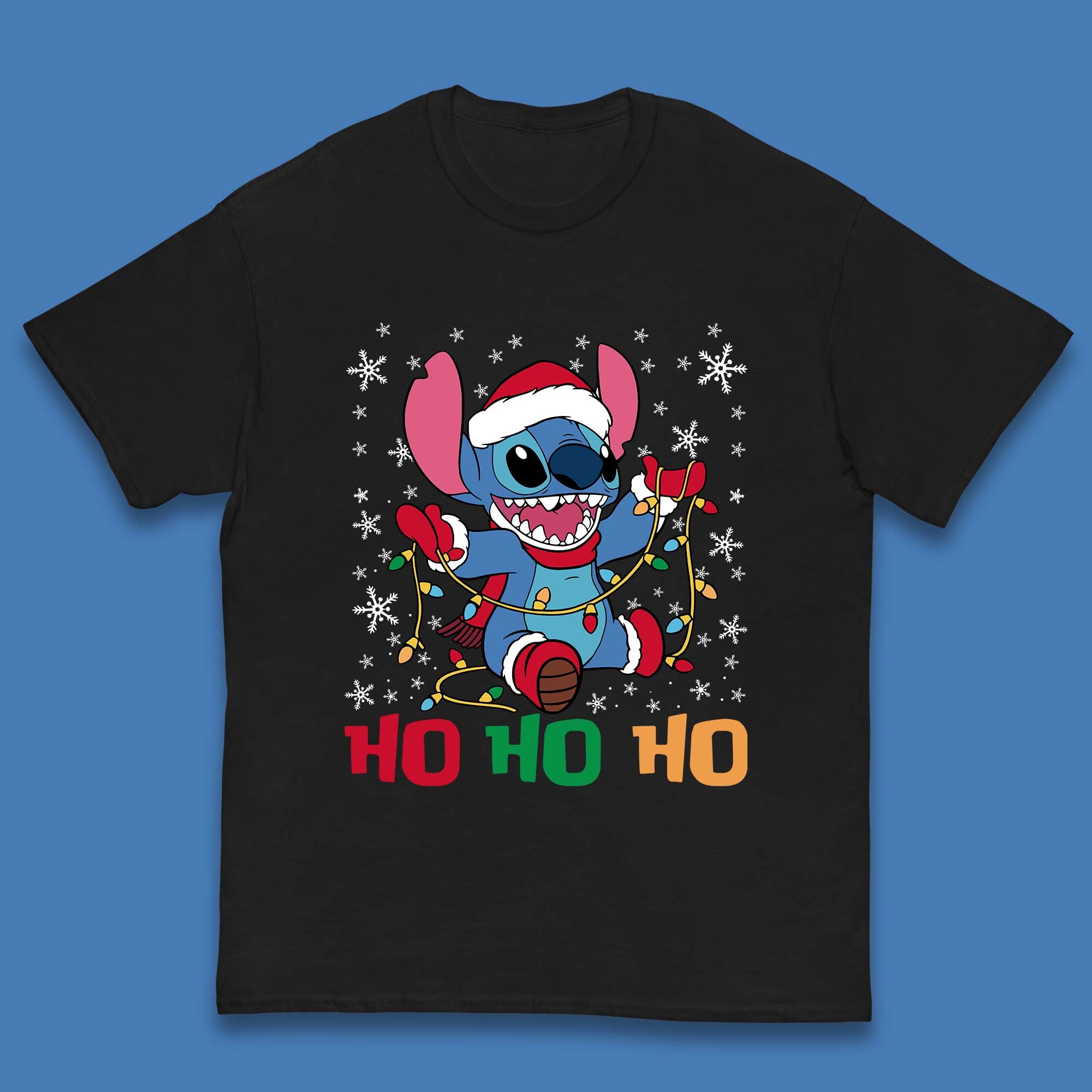 Happy Santa Stitch Christmas Kids T-Shirt 150