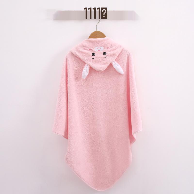Infant Cartoon Hooded Bath Towel & Swaddle Blanket - Absorbent and Cute Baby Cloak