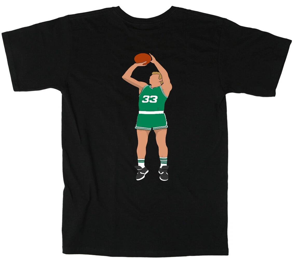 BLACK Larry Bird Boston Celtics Pic T-Shirt M
