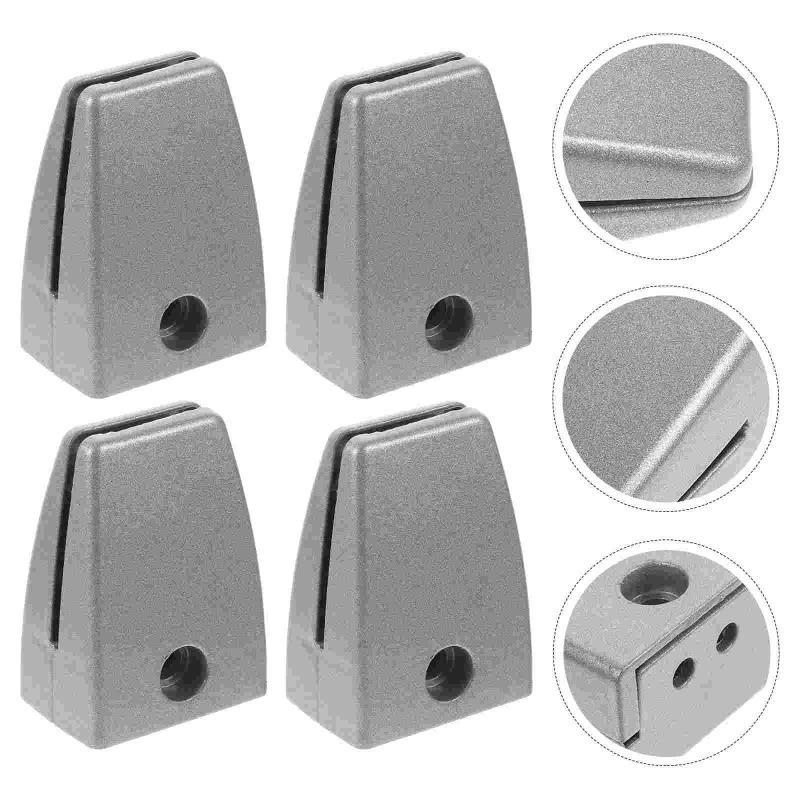 4 Pcs Bracket Glass Clip Office Divider 6X45CM Aluminum Alloy Partition Clamp Desk Clamps for 6.00X4.50X3.00CM